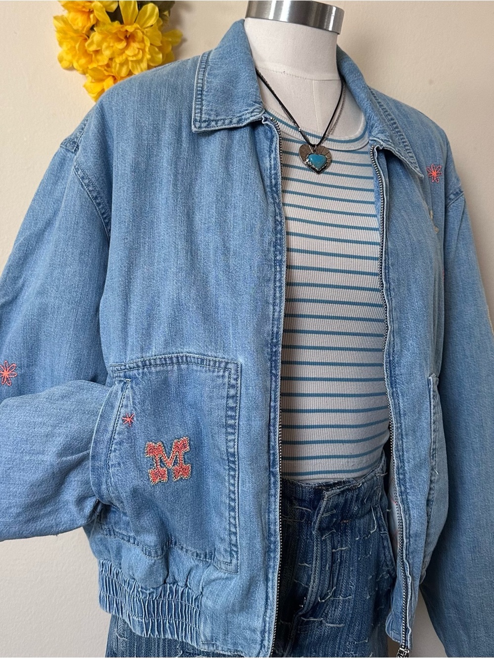 MOTHER | Embroidered Butterfly Denim Jacket (s) NWT - Picture 16 of 16